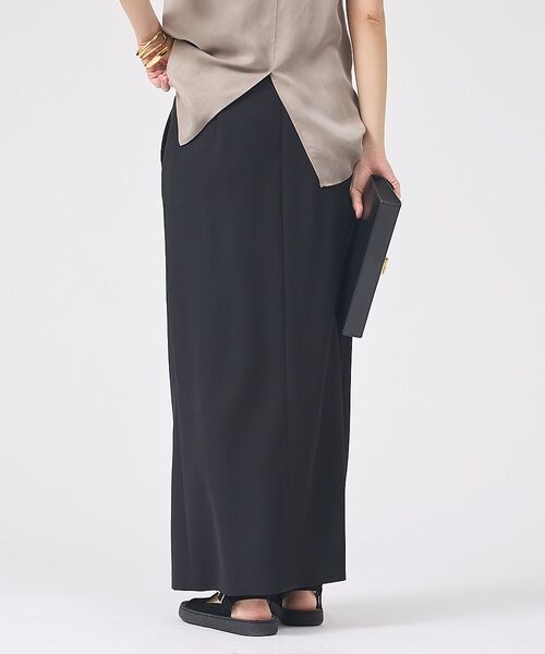 Rouge vif la cle / ルージュ・ヴィフ ラクレ ロング・マキシ丈スカート | 【防しわ】【梳毛調ストレッチ素材】ダブルタックフロントスリットタイトスカート【予 | 詳細28
