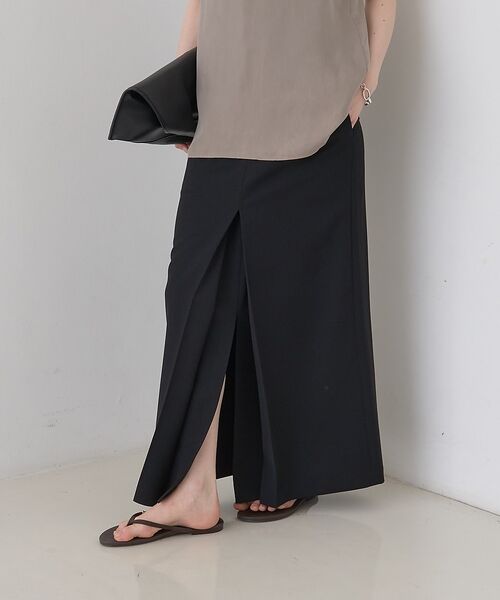 Rouge vif la cle / ルージュ・ヴィフ ラクレ ロング・マキシ丈スカート | 【防しわ】【梳毛調ストレッチ素材】ダブルタックフロントスリットタイトスカート【予 | 詳細21