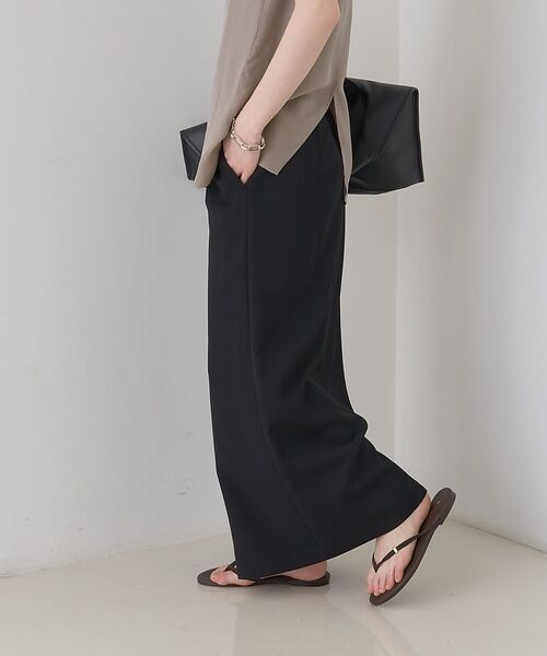 Rouge vif la cle / ルージュ・ヴィフ ラクレ ロング・マキシ丈スカート | 【防しわ】【梳毛調ストレッチ素材】ダブルタックフロントスリットタイトスカート【予 | 詳細22