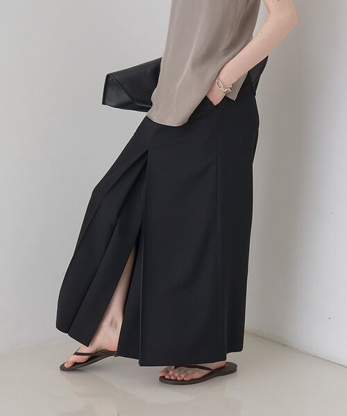Rouge vif la cle / ルージュ・ヴィフ ラクレ ロング・マキシ丈スカート | 【防しわ】【梳毛調ストレッチ素材】ダブルタックフロントスリットタイトスカート【予 | 詳細23