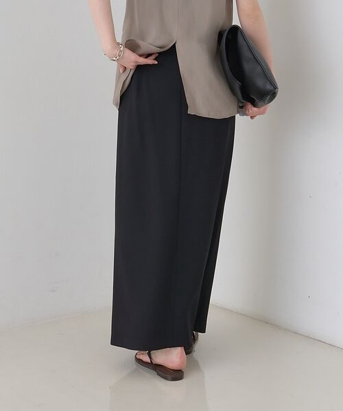 Rouge vif la cle / ルージュ・ヴィフ ラクレ ロング・マキシ丈スカート | 【防しわ】【梳毛調ストレッチ素材】ダブルタックフロントスリットタイトスカート【予 | 詳細24