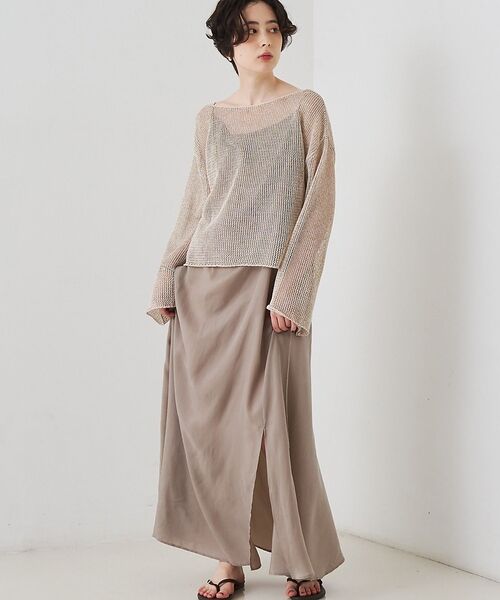 Rouge vif la cle / ルージュ・ヴィフ ラクレ ワンピース | キュプラフィブリルキャミワンピース【予約】（グレージュ）