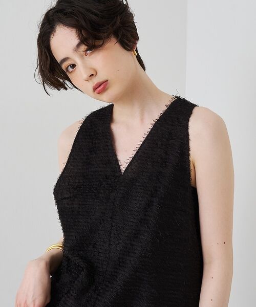 Rouge vif la cle / ルージュ・ヴィフ ラクレ ワンピース | カットジャガードシアーノスリーブワンピース【予約】 | 詳細10