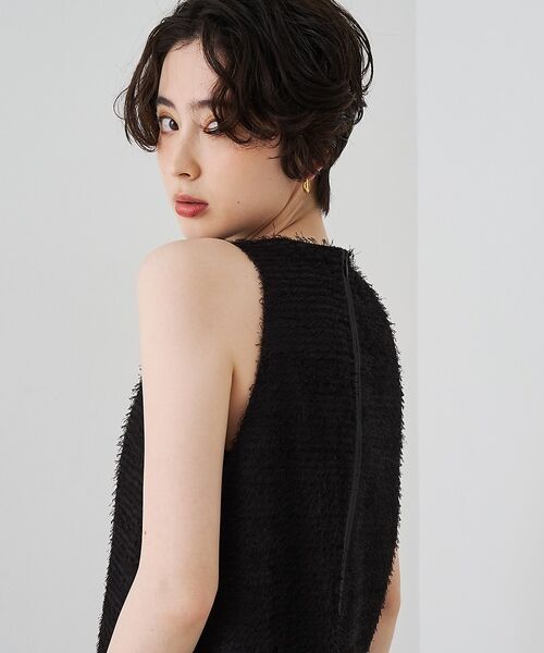 Rouge vif la cle / ルージュ・ヴィフ ラクレ ワンピース | カットジャガードシアーノスリーブワンピース【予約】 | 詳細11