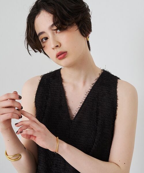 Rouge vif la cle / ルージュ・ヴィフ ラクレ ワンピース | カットジャガードシアーノスリーブワンピース【予約】 | 詳細17