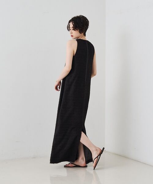 Rouge vif la cle / ルージュ・ヴィフ ラクレ ワンピース | カットジャガードシアーノスリーブワンピース【予約】 | 詳細6