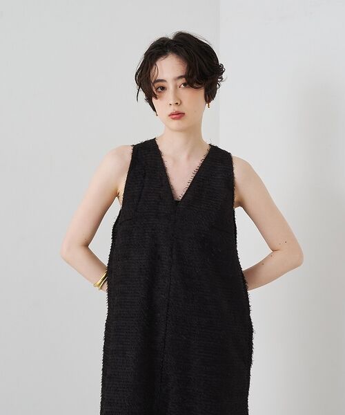 Rouge vif la cle / ルージュ・ヴィフ ラクレ ワンピース | カットジャガードシアーノスリーブワンピース【予約】 | 詳細7