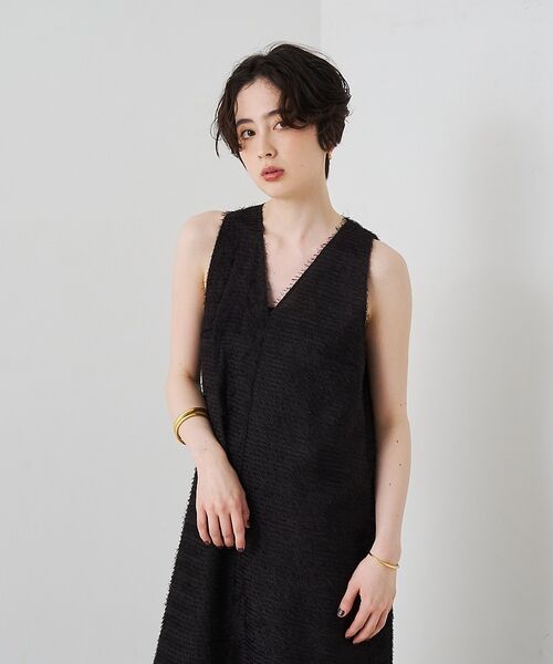 Rouge vif la cle / ルージュ・ヴィフ ラクレ ワンピース | カットジャガードシアーノスリーブワンピース【予約】 | 詳細9