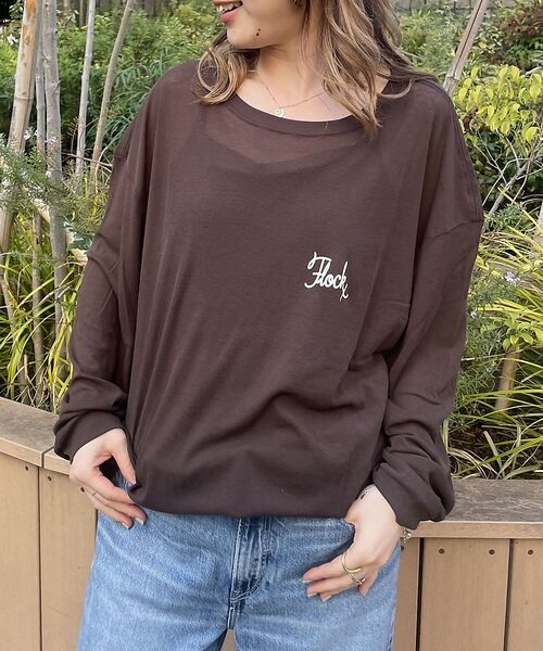 Rouge vif la cle / ルージュ・ヴィフ ラクレ Tシャツ | 【ST.JOHNS 3RD CLUB/セントジョンズサードクラブ】シアーロゴロン（ダークブラウン）