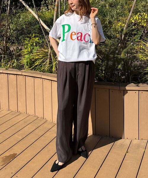 Rouge vif la cle / ルージュ・ヴィフ ラクレ Tシャツ | 【byeA./バイエー】Peach TEE/ロゴTシャツ | 詳細11