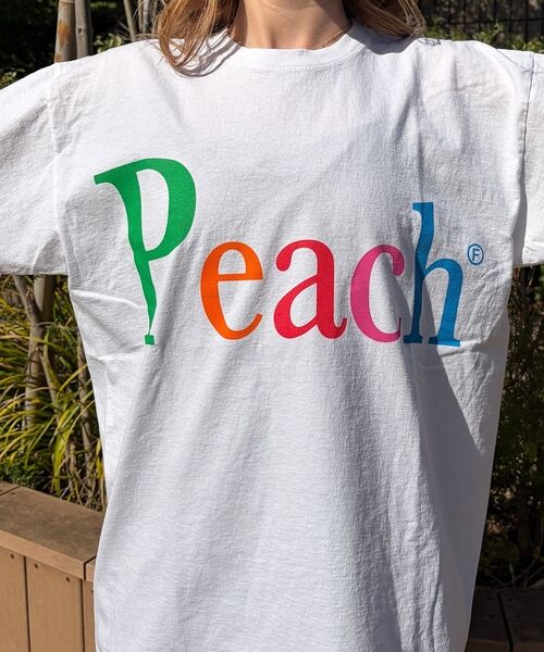 Rouge vif la cle / ルージュ・ヴィフ ラクレ Tシャツ | 【byeA./バイエー】Peach TEE/ロゴTシャツ | 詳細12