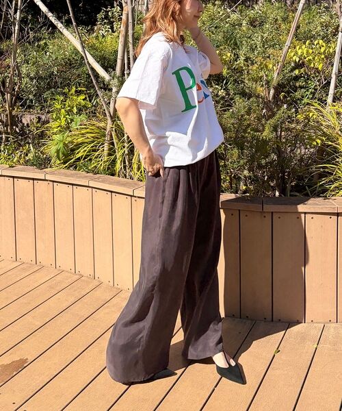 Rouge vif la cle / ルージュ・ヴィフ ラクレ Tシャツ | 【byeA./バイエー】Peach TEE/ロゴTシャツ | 詳細8