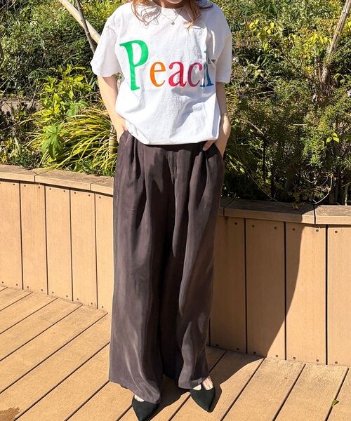 Rouge vif la cle / ルージュ・ヴィフ ラクレ Tシャツ | 【byeA./バイエー】Peach TEE/ロゴTシャツ | 詳細9