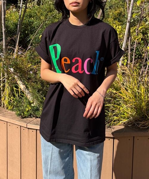 Rouge vif la cle / ルージュ・ヴィフ ラクレ Tシャツ | 【byeA./バイエー】Peach TEE/ロゴTシャツ | 詳細13