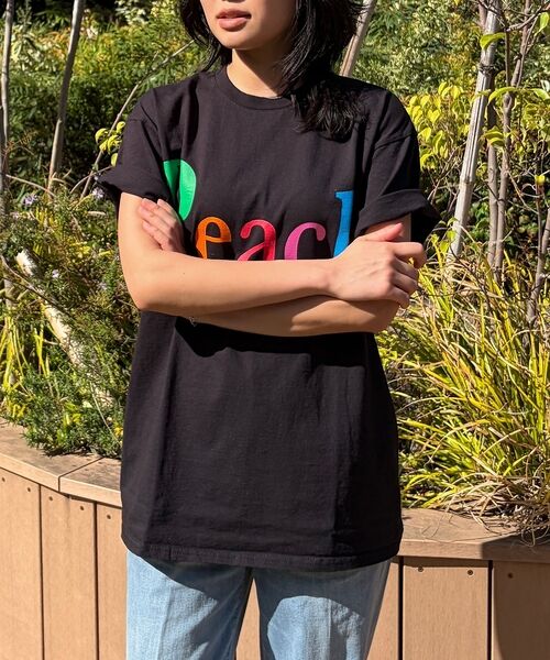 Rouge vif la cle / ルージュ・ヴィフ ラクレ Tシャツ | 【byeA./バイエー】Peach TEE/ロゴTシャツ | 詳細14