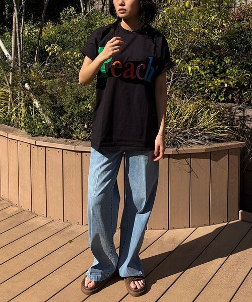 Rouge vif la cle / ルージュ・ヴィフ ラクレ Tシャツ | 【byeA./バイエー】Peach TEE/ロゴTシャツ | 詳細20