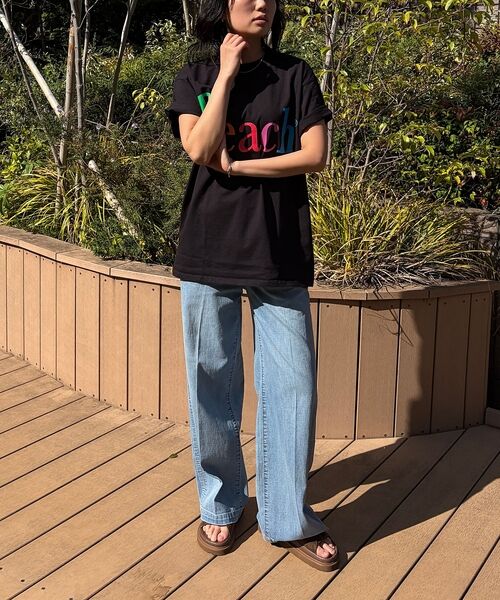 Rouge vif la cle / ルージュ・ヴィフ ラクレ Tシャツ | 【byeA./バイエー】Peach TEE/ロゴTシャツ | 詳細21