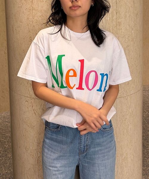 Rouge vif la cle / ルージュ・ヴィフ ラクレ Tシャツ | 【byeA./バイエー】Melon TEE/ロゴTシャツ（ホワイト）