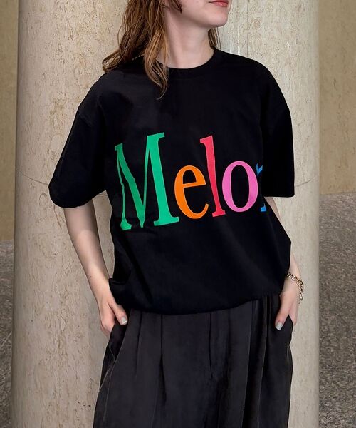 Rouge vif la cle / ルージュ・ヴィフ ラクレ Tシャツ | 【byeA./バイエー】Melon TEE/ロゴTシャツ（ブラック）