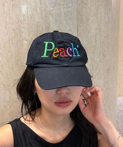 Rouge vif la cle / ルージュ・ヴィフ ラクレ ハット | 【byeA./バイエー】Peach  CAP ロゴ刺繍ベースボールキャップ | 詳細3