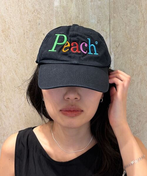 Rouge vif la cle / ルージュ・ヴィフ ラクレ ハット | 【byeA./バイエー】Peach  CAP ロゴ刺繍ベースボールキャップ | 詳細5