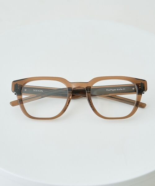 Rouge vif la cle / ルージュ・ヴィフ ラクレ サングラス・メガネ | 【SEESON／シーズン】THE PAPER KNIFE 01 スクエアフレーム（ブラウン）