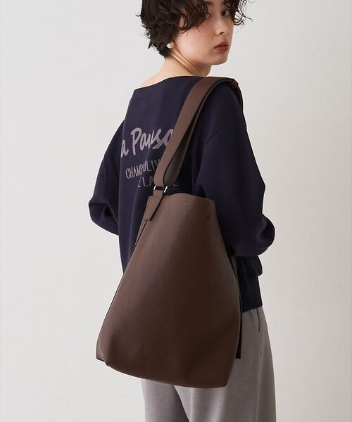 Rouge vif la cle / ルージュ・ヴィフ ラクレ ショルダーバッグ | 【&MyuQ/アンドミューク】JUNO light ワンショルダーバッグ/A4収（ダークブラウン）