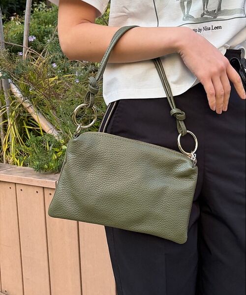 Rouge vif la cle / ルージュ・ヴィフ ラクレ ショルダーバッグ | 【AULENTTI/オウレンティ】2wayポシェットミニバッグ/ハンドバッグ/シ（グリーン）