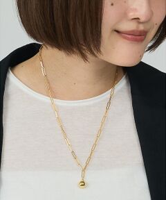 Rouge vif la cle / ルージュ・ヴィフ ラクレ ネックレス・ペンダント・チョーカー | 【Chibi Jewels/チビ・ジュエルズ】ボールレクタングルチェーン/ゴール