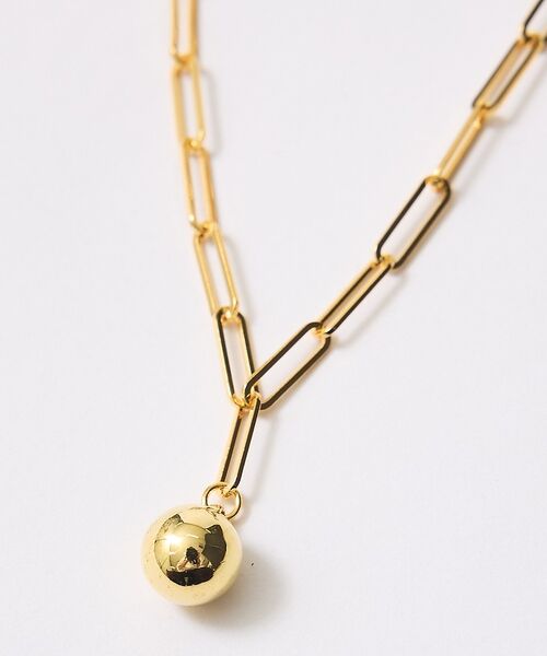 Rouge vif la cle / ルージュ・ヴィフ ラクレ ネックレス・ペンダント・チョーカー | 【Chibi Jewels/チビ・ジュエルズ】ボールレクタングルチェーン/ゴール | 詳細4