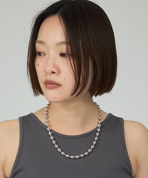 Rouge vif la cle / ルージュ・ヴィフ ラクレ ネックレス・ペンダント・チョーカー | 【PILGRIM/ピルグリム】AIR NL シルバーボールチェーンネックレス | 詳細1