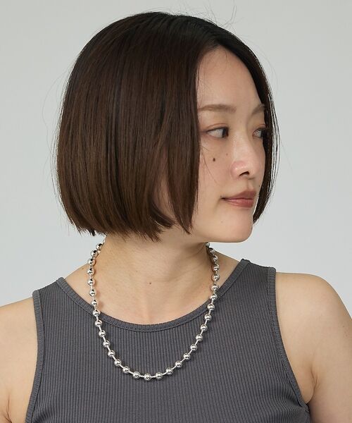 Rouge vif la cle / ルージュ・ヴィフ ラクレ ネックレス・ペンダント・チョーカー | 【PILGRIM/ピルグリム】AIR NL シルバーボールチェーンネックレス | 詳細2