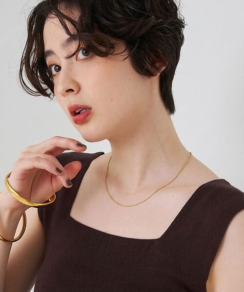 Rouge vif la cle / ルージュ・ヴィフ ラクレ ネックレス・ペンダント・チョーカー | 【TEN./テン】ツイストチェーンネックレスGD ゴールド 38cm | 詳細1