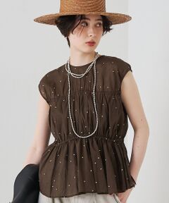 Rouge vif la cle / ルージュ・ヴィフ ラクレ シャツ・ブラウス | インドドット刺繍ブラウス【予約】