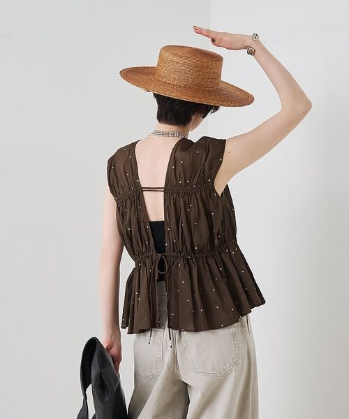 Rouge vif la cle / ルージュ・ヴィフ ラクレ シャツ・ブラウス | インドドット刺繍ブラウス【予約】 | 詳細3