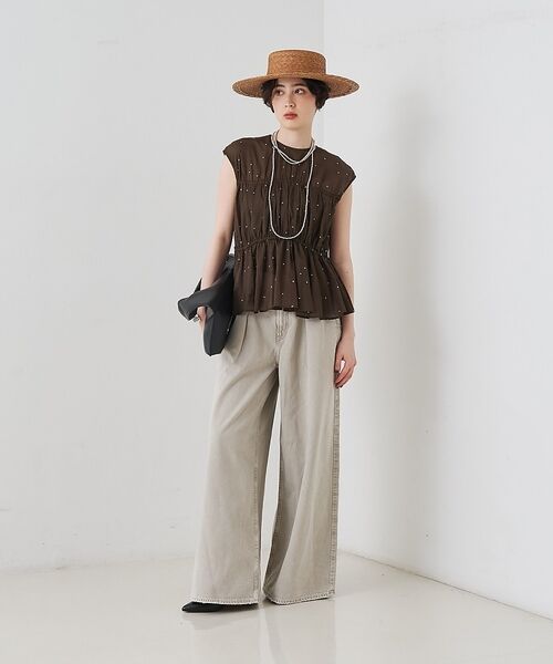 Rouge vif la cle / ルージュ・ヴィフ ラクレ シャツ・ブラウス | インドドット刺繍ブラウス【予約】 | 詳細4