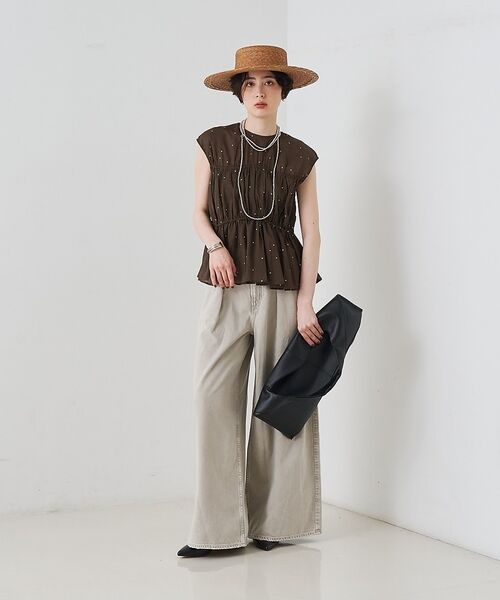 Rouge vif la cle / ルージュ・ヴィフ ラクレ シャツ・ブラウス | インドドット刺繍ブラウス【予約】 | 詳細5