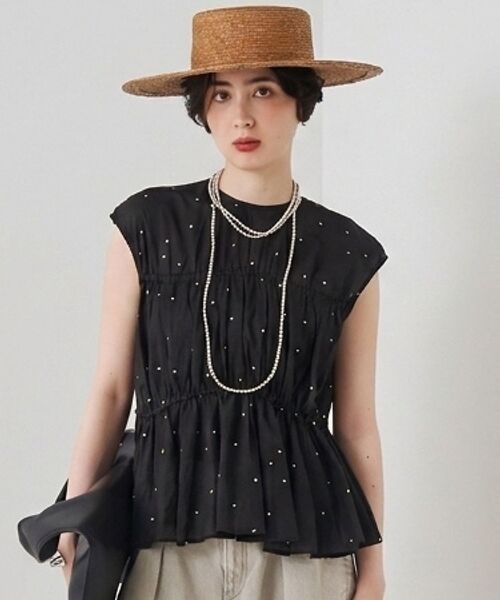 Rouge vif la cle / ルージュ・ヴィフ ラクレ シャツ・ブラウス | インドドット刺繍ブラウス【予約】 | 詳細18