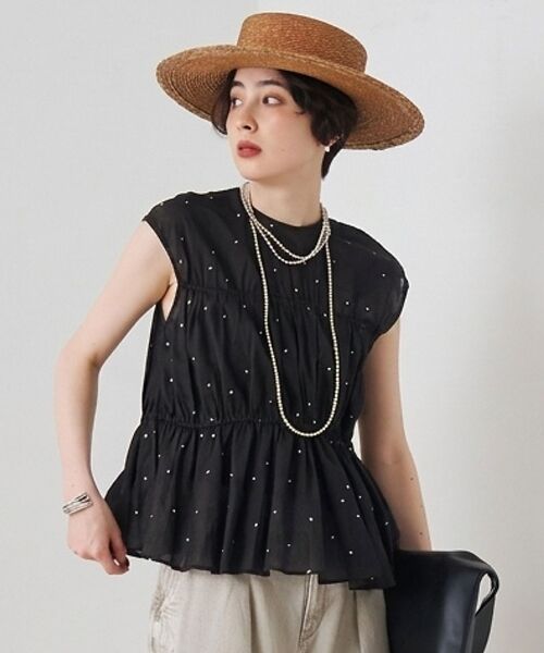 Rouge vif la cle / ルージュ・ヴィフ ラクレ シャツ・ブラウス | インドドット刺繍ブラウス【予約】 | 詳細19