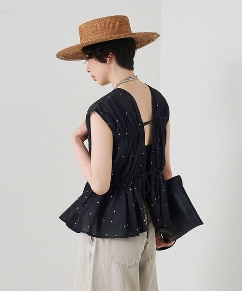 Rouge vif la cle / ルージュ・ヴィフ ラクレ シャツ・ブラウス | インドドット刺繍ブラウス【予約】 | 詳細20