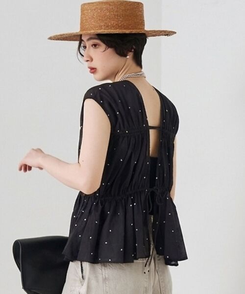 Rouge vif la cle / ルージュ・ヴィフ ラクレ シャツ・ブラウス | インドドット刺繍ブラウス【予約】 | 詳細21