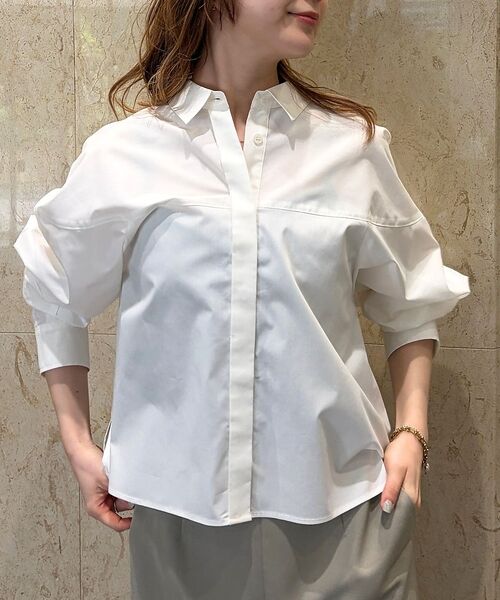 Rouge vif la cle / ルージュ・ヴィフ ラクレ シャツ・ブラウス | ボックスブロードショート丈シャツ【予約】 | 詳細2