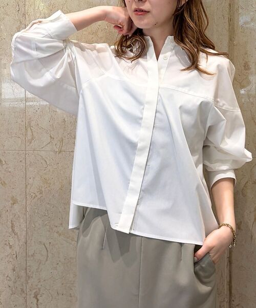 Rouge vif la cle / ルージュ・ヴィフ ラクレ シャツ・ブラウス | ボックスブロードショート丈シャツ【予約】 | 詳細3