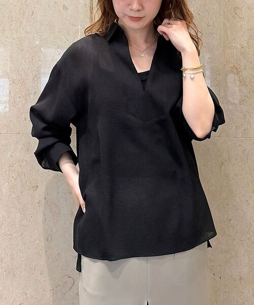 Rouge vif la cle / ルージュ・ヴィフ ラクレ シャツ・ブラウス | ヴィンテージメッシュプルオーバー/シャツ/ブラウス【予約】（ブラック）