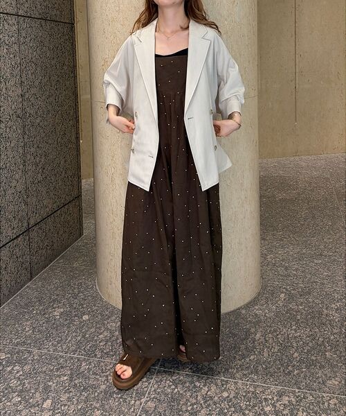 Rouge vif la cle / ルージュ・ヴィフ ラクレ テーラードジャケット | 【ロングセラー】【2026SS新作】麻混ハーフ袖ドルマンジャケット【予約】 | 詳細11