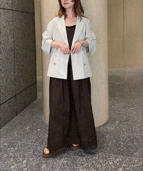 Rouge vif la cle / ルージュ・ヴィフ ラクレ テーラードジャケット | 【ロングセラー】【2026SS新作】麻混ハーフ袖ドルマンジャケット【予約】 | 詳細6