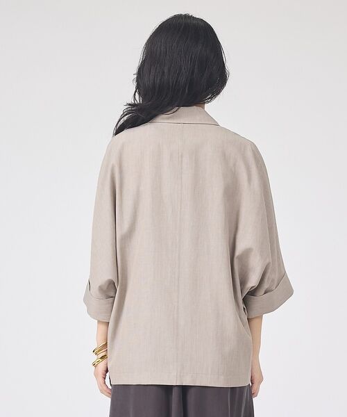 Rouge vif la cle / ルージュ・ヴィフ ラクレ テーラードジャケット | 【ロングセラー】【2026SS新作】麻混ハーフ袖ドルマンジャケット【予約】 | 詳細22