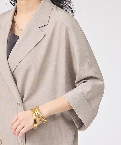 Rouge vif la cle / ルージュ・ヴィフ ラクレ テーラードジャケット | 【ロングセラー】【2026SS新作】麻混ハーフ袖ドルマンジャケット【予約】 | 詳細24