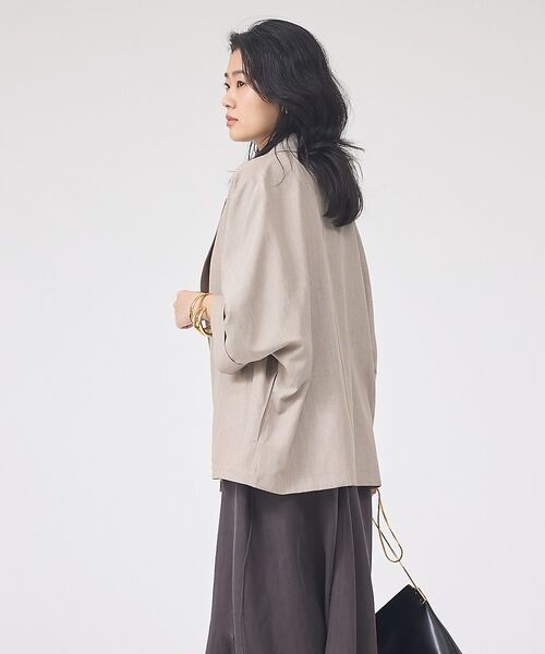 Rouge vif la cle / ルージュ・ヴィフ ラクレ テーラードジャケット | 【ロングセラー】【2026SS新作】麻混ハーフ袖ドルマンジャケット【予約】 | 詳細16