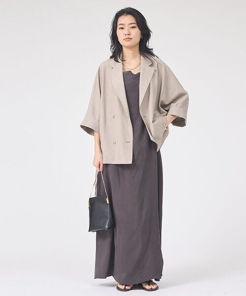 Rouge vif la cle / ルージュ・ヴィフ ラクレ テーラードジャケット | 【ロングセラー】【2026SS新作】麻混ハーフ袖ドルマンジャケット【予約】 | 詳細17